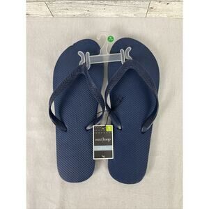 NEW West Loop Men’s Solid Navy Blue Flip Flops Size Medium 9/10
